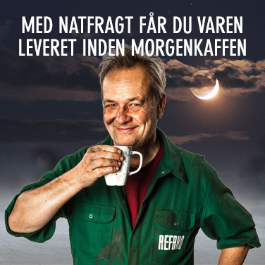 Med natfragt får du varen leveret inden morgenkaffen!