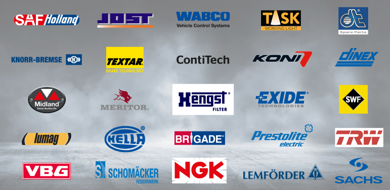 Et udpluk fra listen af forhandlede mærker.